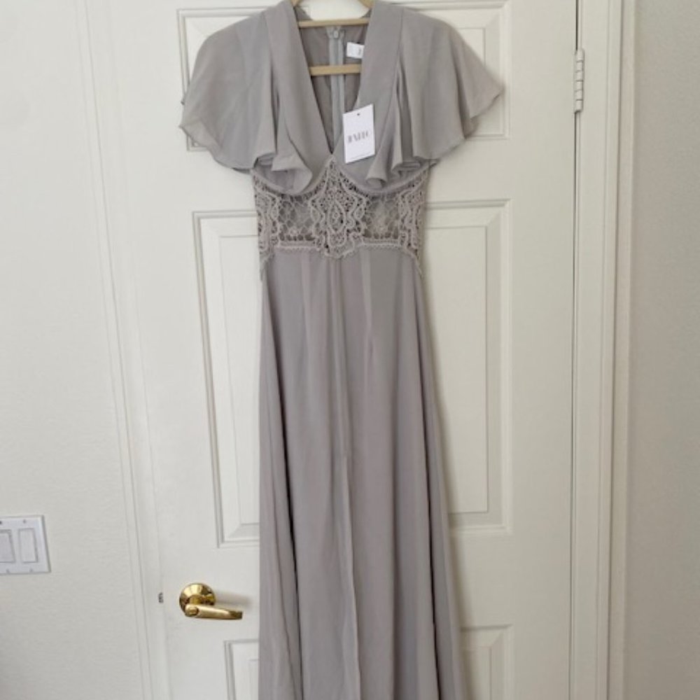 Jarlo London Chiffon Maxi dress with lace bodice